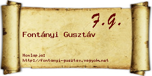 Fontányi Gusztáv névjegykártya